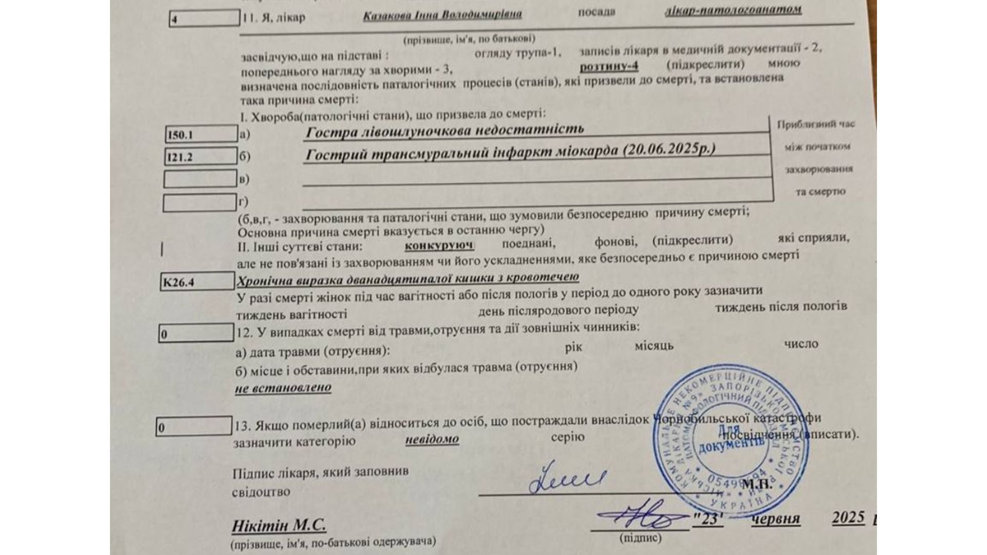 Інфаркт чи лікарська помилка: історія смерті в лікарні №9