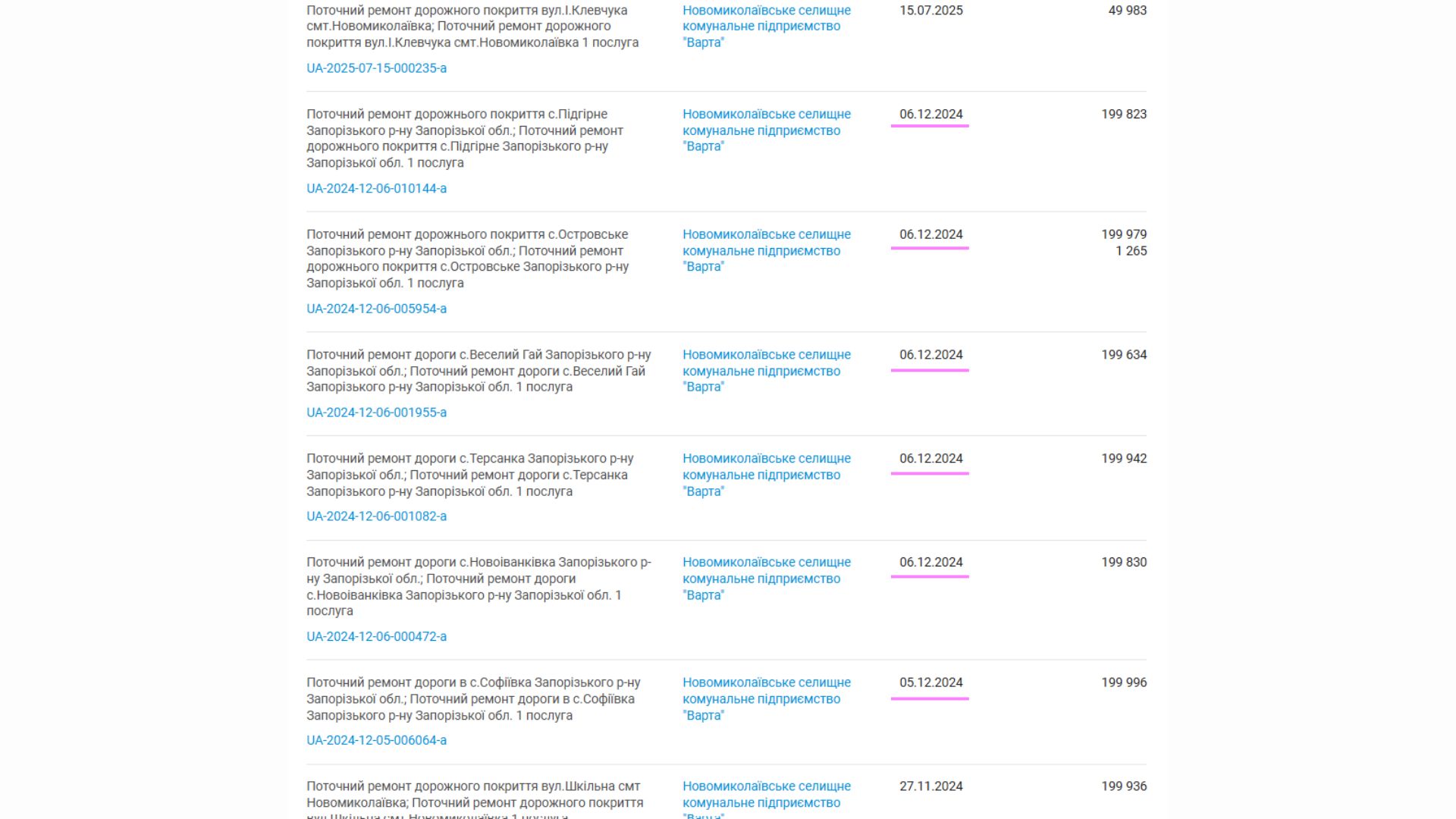 Без конкурсу та конкуренції: як комунальне підприємство ремонтує вулиці Новомиколаївки без відкритих торгів