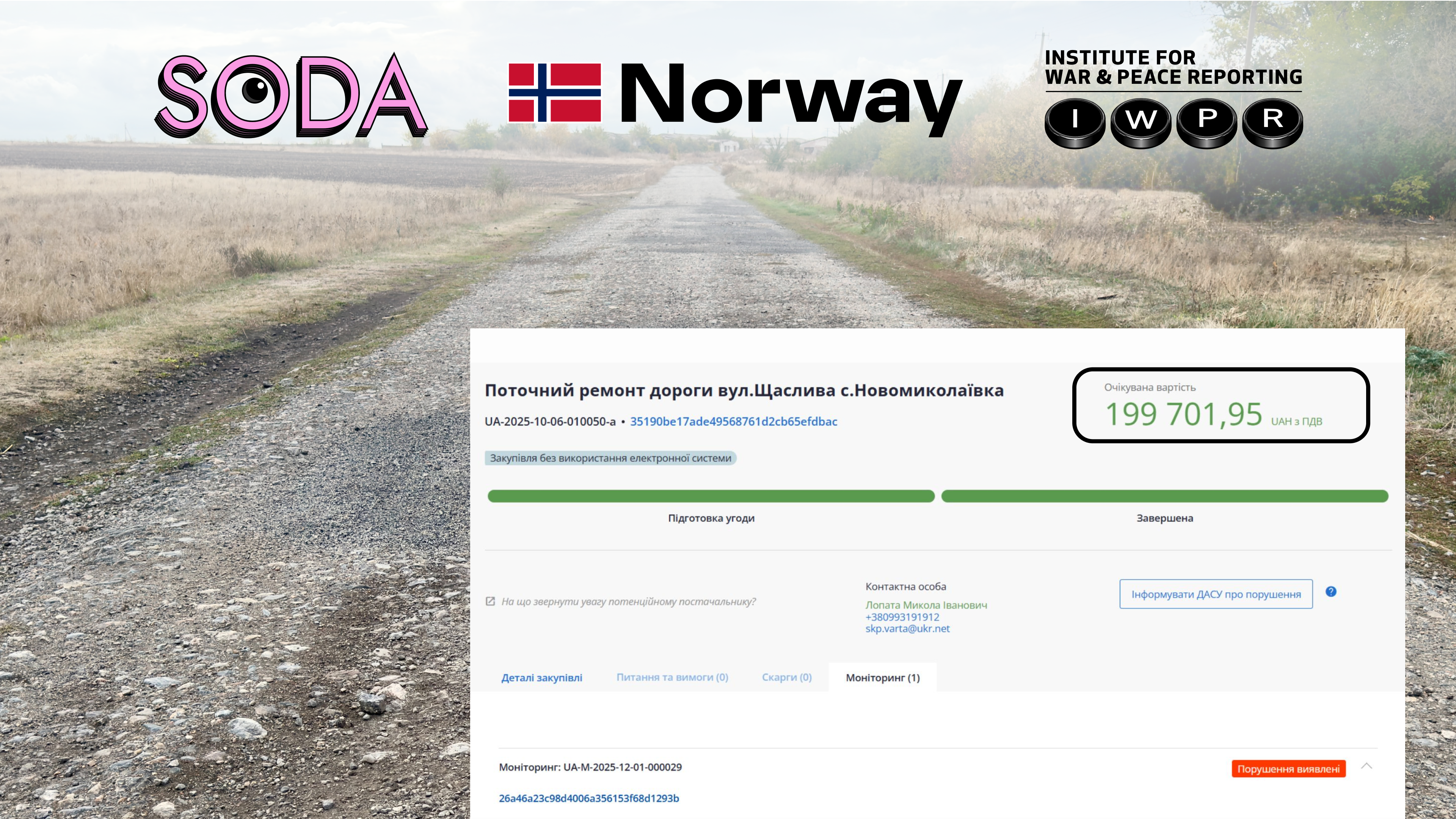 Ремонти вулиць без торгів і без пояснень: що виявив аудит закупівель Новомиколаївського КП «Варта»